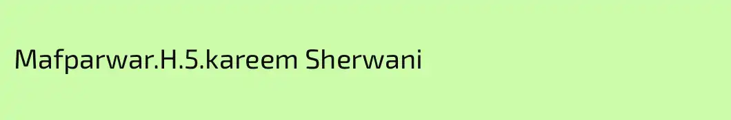 Mafparwar.H.5.kareem Sherwani
